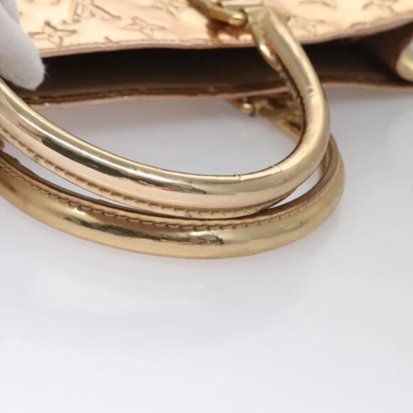 LOUIS VUITTON Monogram Miroir Sac Plat Hand Bag Gold Dore - Picture 8 of 15